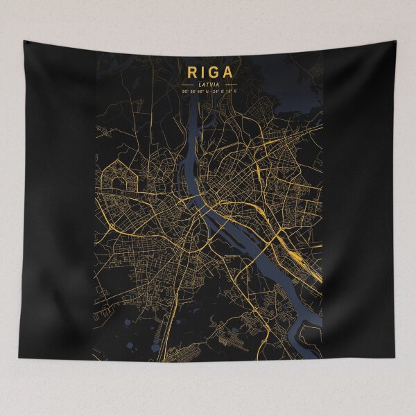 Item preview, Riga Golden Map designed and sold by My Digital Mind.