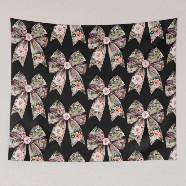 Item preview, Elegant Floral Bow Design - Romantic Nature-Inspired Art designed and sold by likeforcode.