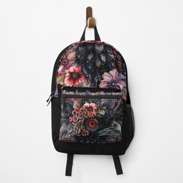 Item preview, Black Raven in Flowers designed and sold by Golden_Glory_Design.