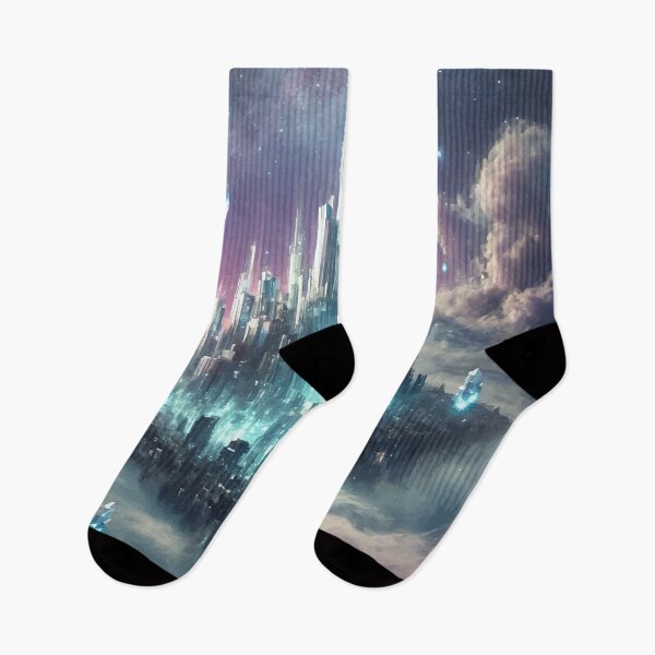 Item preview, City of Glass and Crystals: A Shimmering Floating World designed and sold by AbstractAnom.