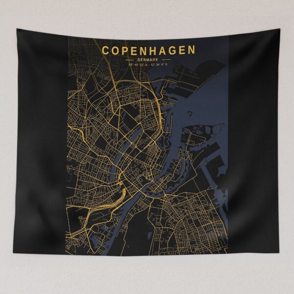 Item preview, Copenhagen Golden Map designed and sold by My Digital Mind.