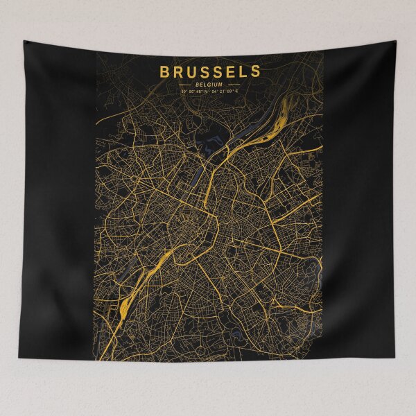 Item preview, Brussels Golden Map designed and sold by My Digital Mind.
