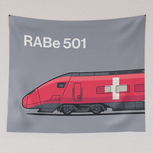 Item preview, RABe Grey High Speed Train Side Switzerland designed and sold by VoodooCircus.