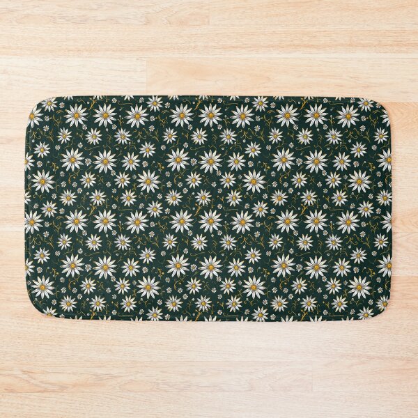Item preview, white and yellow edelweiss on dark background designed and sold by PoppyLaneStudio.
