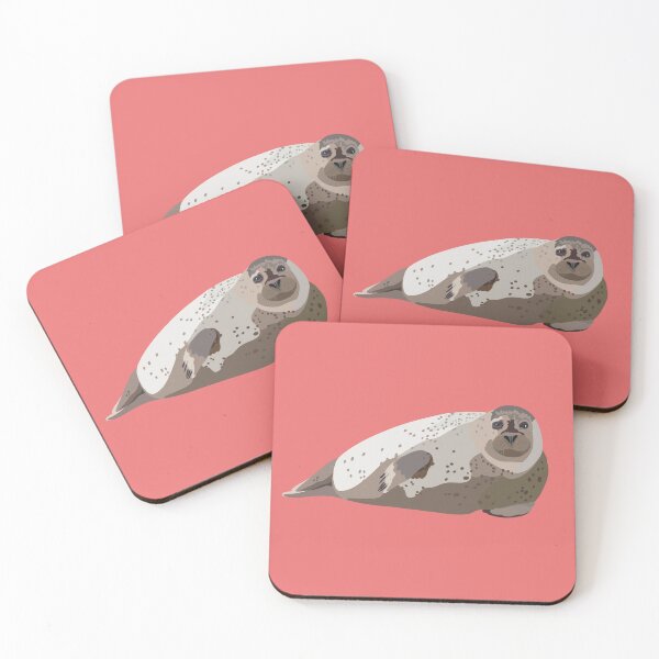 Item preview, H is for Harbour Seal ,Harbour Seal – Coastal Marine Mammal Wildlife Illustration designed and sold by PrettylittlepastelUk.