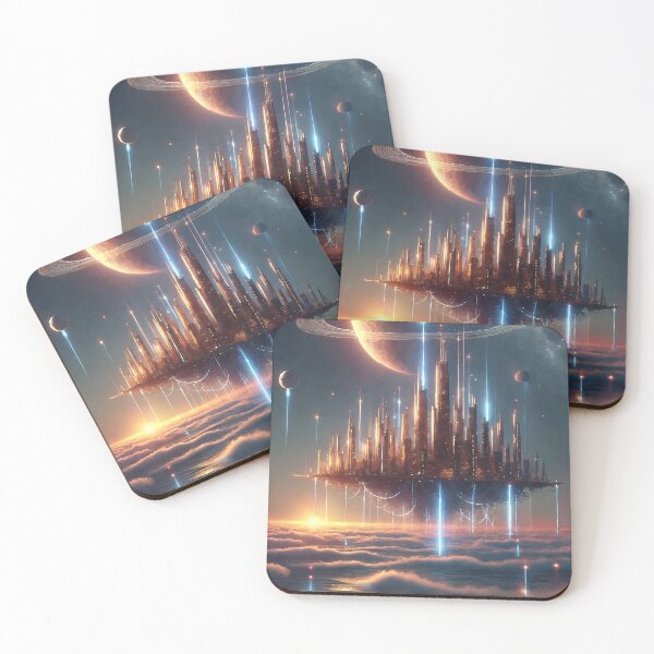 Item preview, Celestial City Above the Clouds: A Cosmic Dream designed and sold by AbstractAnom.