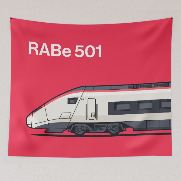 Item preview, RABe Red High Speed Train Side Switzerland designed and sold by VoodooCircus.