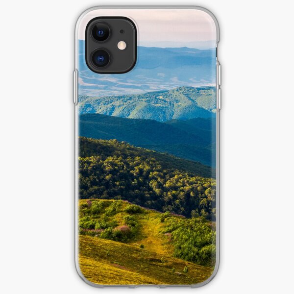 sun lit valley in afternoon iPhone Soft Case