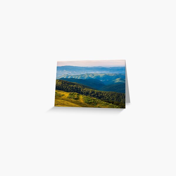 sun lit valley in afternoon Greeting Card
