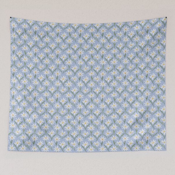 Item preview, narcissus on light blue background designed and sold by PoppyLaneStudio.