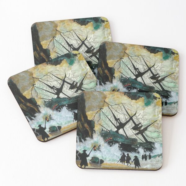 Item preview, Cornish wreckers wreck ship on rocks designed and sold by NisaKiley.