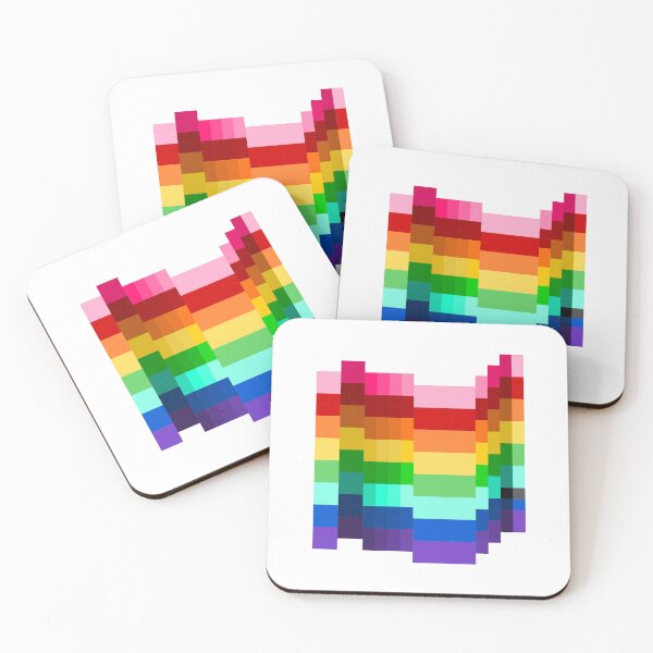 Item preview, Pixel Pride Flag Classic Rainbow designed and sold by HarveyHandcraftsandDesigns.