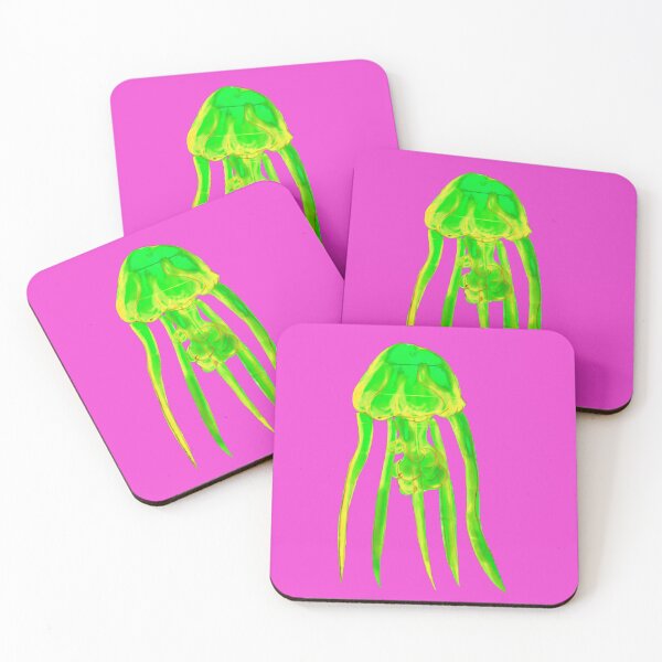 Item preview, Jellyfish: Yellow, Green, Pink – Bright Sticker Design designed and sold by Vision Illustrated.