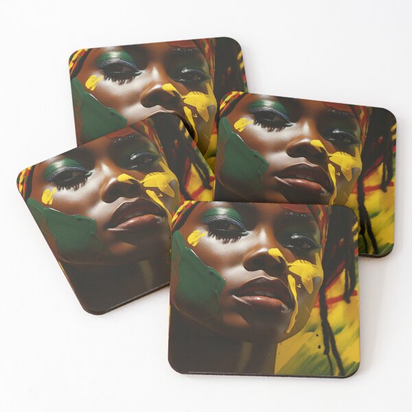 Item preview, Elegance in Abstract: Vibrant Woman's Portrait. African American History or Black History Month concept designed and sold by anytka.