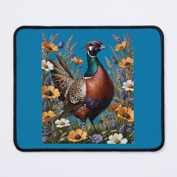 Item preview, Ring-necked Pheasant Amongst Meadow Wildflowers designed and sold by taiche.