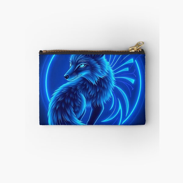 Item preview, Neon Cyber Fox – Futuristic Digital Art of a Glowing Blue Fox designed and sold by FusionCipher.