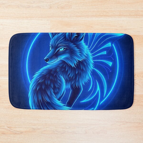 Item preview, Neon Cyber Fox – Futuristic Digital Art of a Glowing Blue Fox designed and sold by FusionCipher.