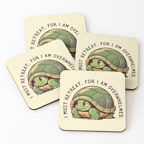 Item preview, Overwhelmed Introvert Turtle designed and sold by Rad Yellow & Blue.