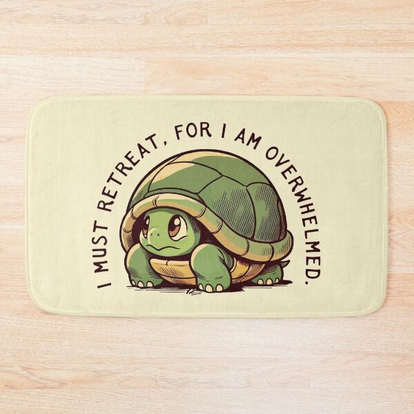 Item preview, Overwhelmed Introvert Turtle designed and sold by Rad Yellow & Blue.