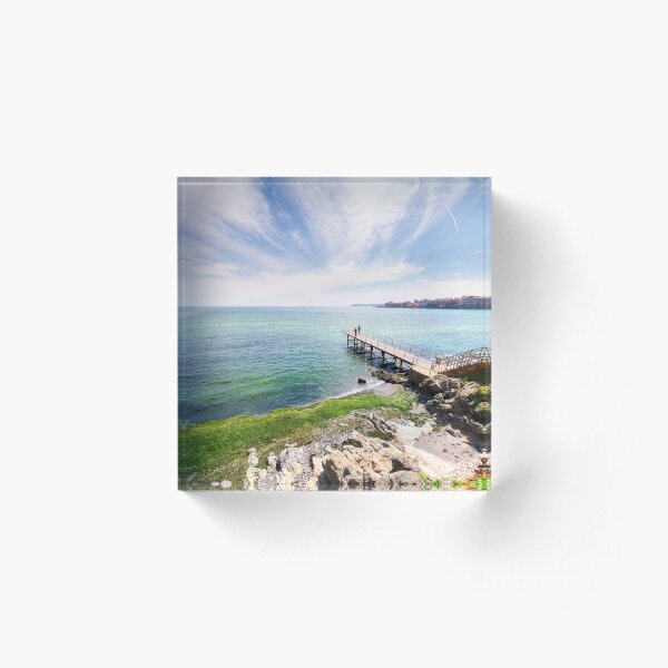 pierce on the seashore in summer Acrylic Block