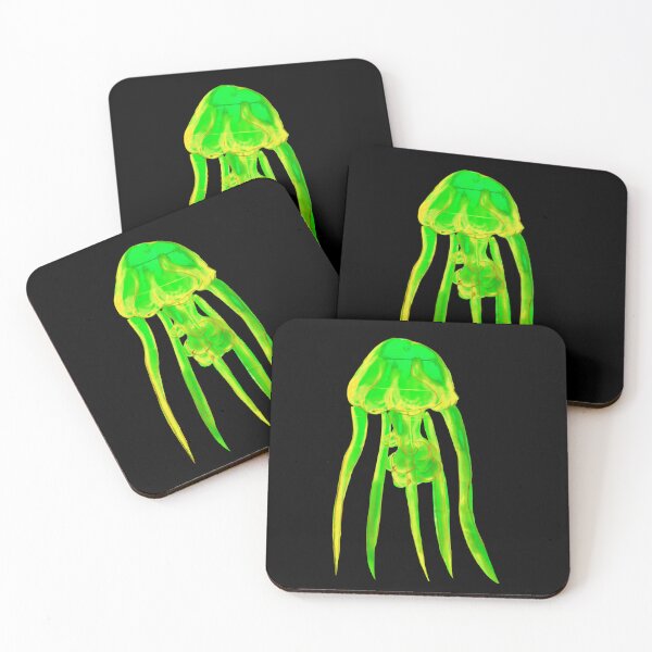 Item preview, Jellyfish: Yellow, Green, Black – Bright Sticker Design designed and sold by Vision Illustrated.
