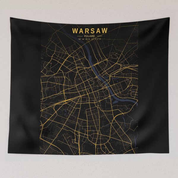Item preview, Warsaw Golden Map designed and sold by My Digital Mind.
