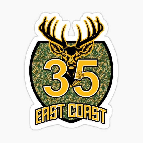 Item preview, Highway 35 East Coast Stag Hunting Emblem designed and sold by AJ DA CREATOR.