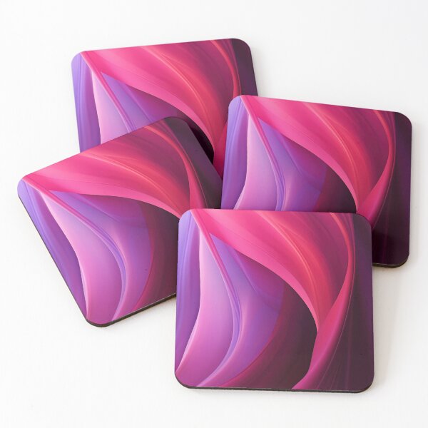 Item preview, Pink and purple fabric waves designed and sold by anytka.