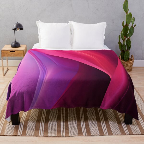 Item preview, Pink and purple fabric waves designed and sold by anytka.