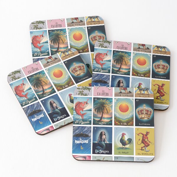 Item preview, Loteria Game Board - Tabla 09 designed and sold by matteflor.