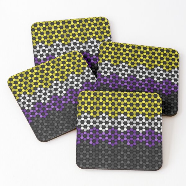 Item preview, Seamless Football Pattern in Non-Binary Pride Flag Colors designed and sold by LiveLoudGraphic.