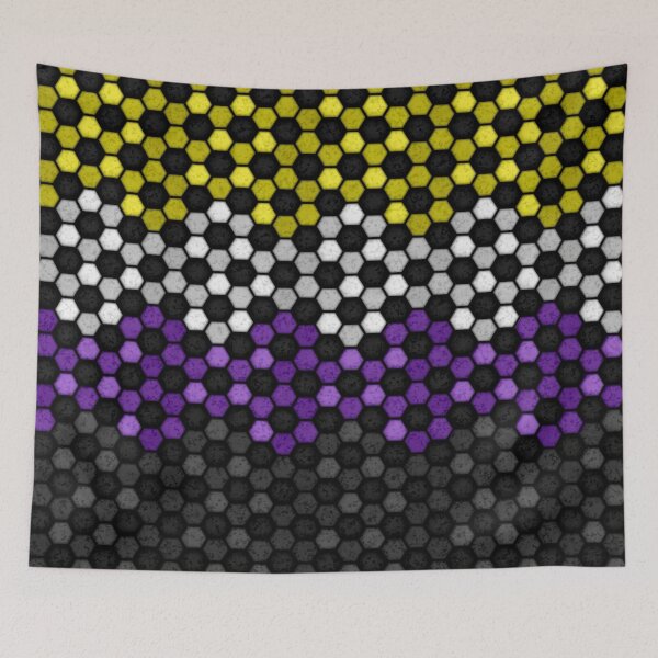 Item preview, Seamless Football Pattern in Non-Binary Pride Flag Colors designed and sold by LiveLoudGraphic.