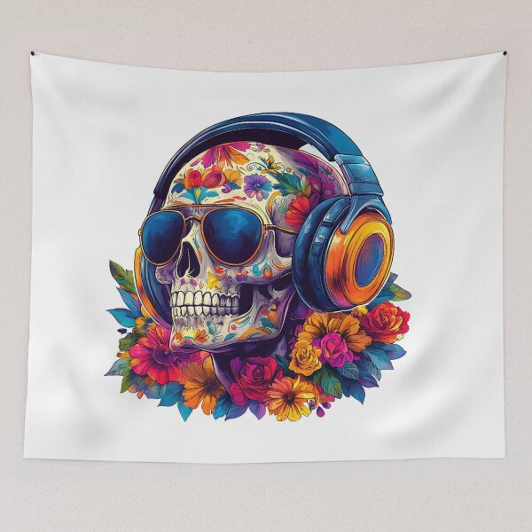 Item preview, Sugar Skull Beats: Día de los Muertos Vibes designed and sold by HannaArtHeart.
