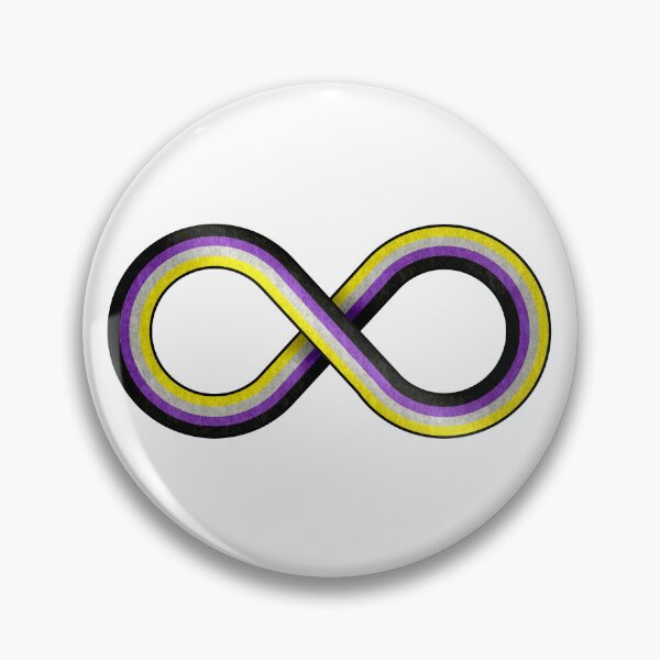 Item preview, Large Infinity Symbol Striped with Non-Binary Pride Flag designed and sold by LiveLoudGraphic.