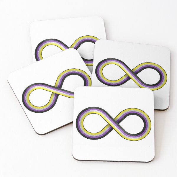 Item preview, Large Infinity Symbol Striped with Non-Binary Pride Flag designed and sold by LiveLoudGraphic.