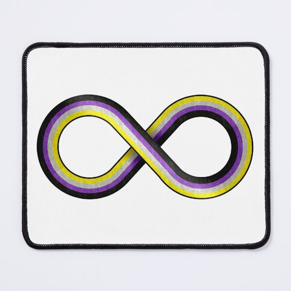 Item preview, Large Infinity Symbol Striped with Non-Binary Pride Flag designed and sold by LiveLoudGraphic.