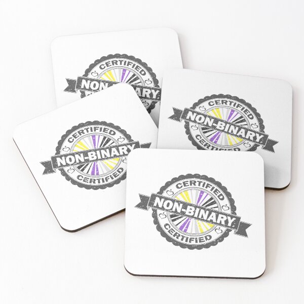 Item preview, Certified Non-Binary Pride Seal of Approval with Pride Flag Background designed and sold by LiveLoudGraphic.