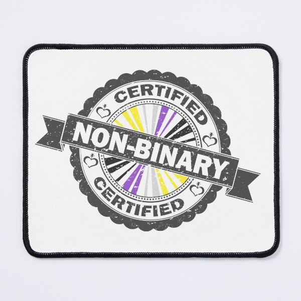 Item preview, Certified Non-Binary Pride Seal of Approval with Pride Flag Background designed and sold by LiveLoudGraphic.