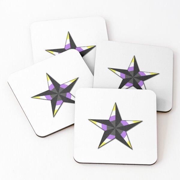 Item preview, Non-Binary Pride Flag Colored Nautical Star designed and sold by LiveLoudGraphic.
