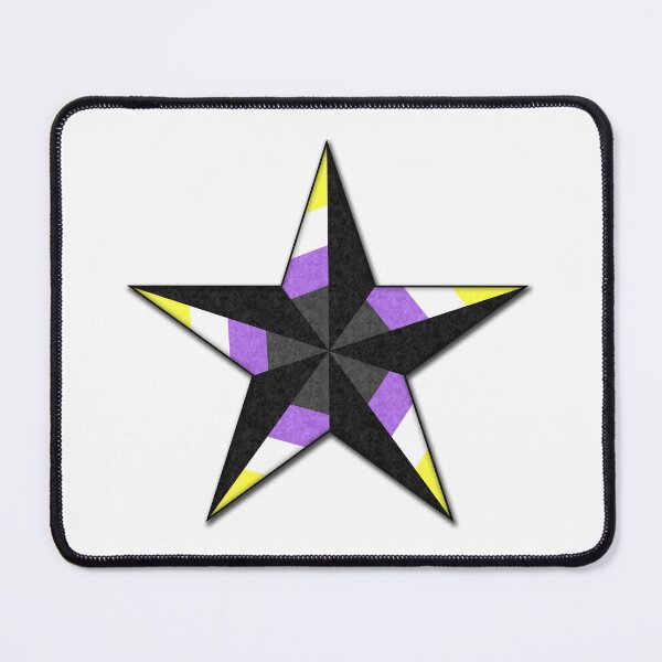 Item preview, Non-Binary Pride Flag Colored Nautical Star designed and sold by LiveLoudGraphic.