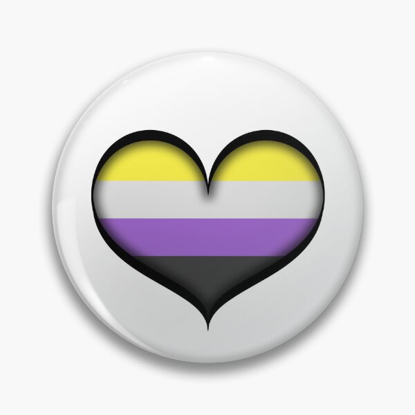 Item preview, Large Vector Heart in Non-Binary Pride Flag Colors designed and sold by LiveLoudGraphic.