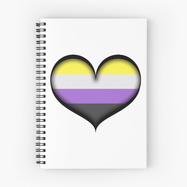 Item preview, Large Vector Heart in Non-Binary Pride Flag Colors designed and sold by LiveLoudGraphic.