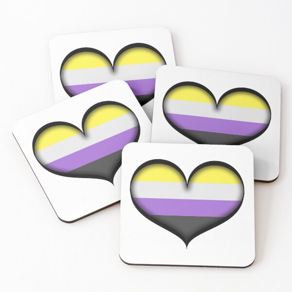 Item preview, Large Vector Heart in Non-Binary Pride Flag Colors designed and sold by LiveLoudGraphic.