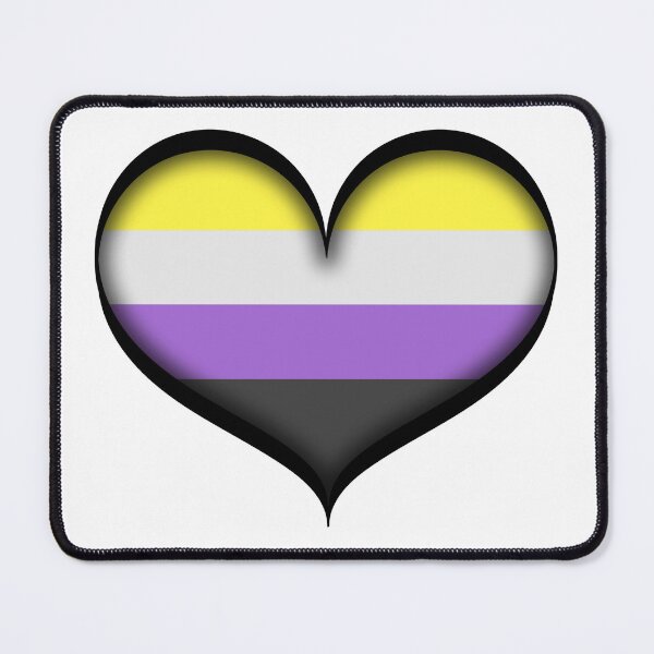 Item preview, Large Vector Heart in Non-Binary Pride Flag Colors designed and sold by LiveLoudGraphic.