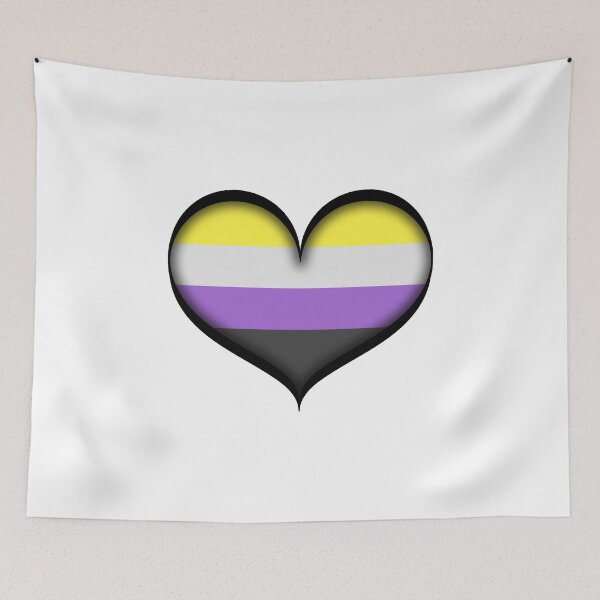 Item preview, Large Vector Heart in Non-Binary Pride Flag Colors designed and sold by LiveLoudGraphic.