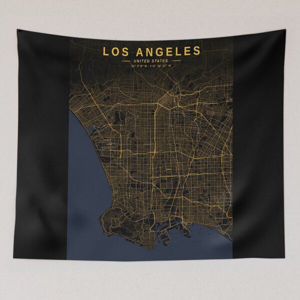 Item preview, Los Angeles Golden Map designed and sold by My Digital Mind.