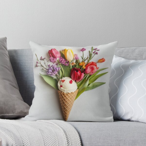 Item preview, Creative ice cream cone with flowers designed and sold by anytka.