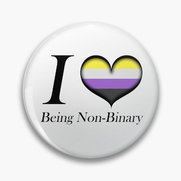 Item preview, I Heart Being Non-Binary Design Pride Flag Colored Heart designed and sold by LiveLoudGraphic.