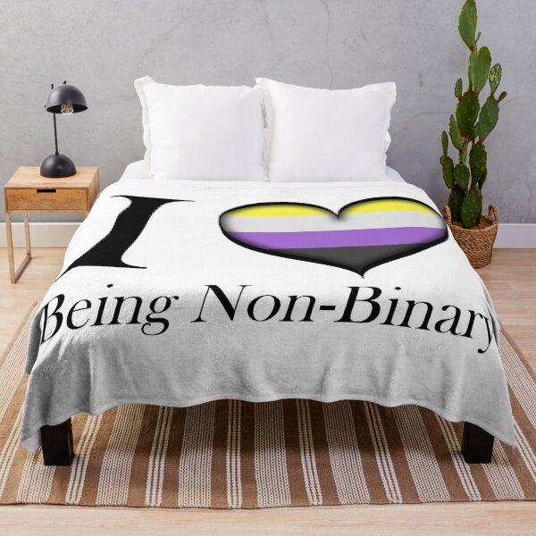 Item preview, I Heart Being Non-Binary Design Pride Flag Colored Heart designed and sold by LiveLoudGraphic.