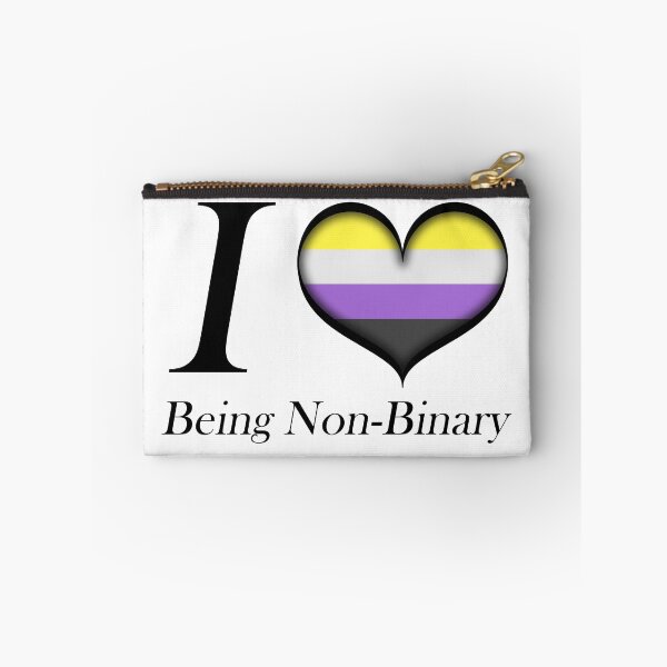 Item preview, I Heart Being Non-Binary Design Pride Flag Colored Heart designed and sold by LiveLoudGraphic.